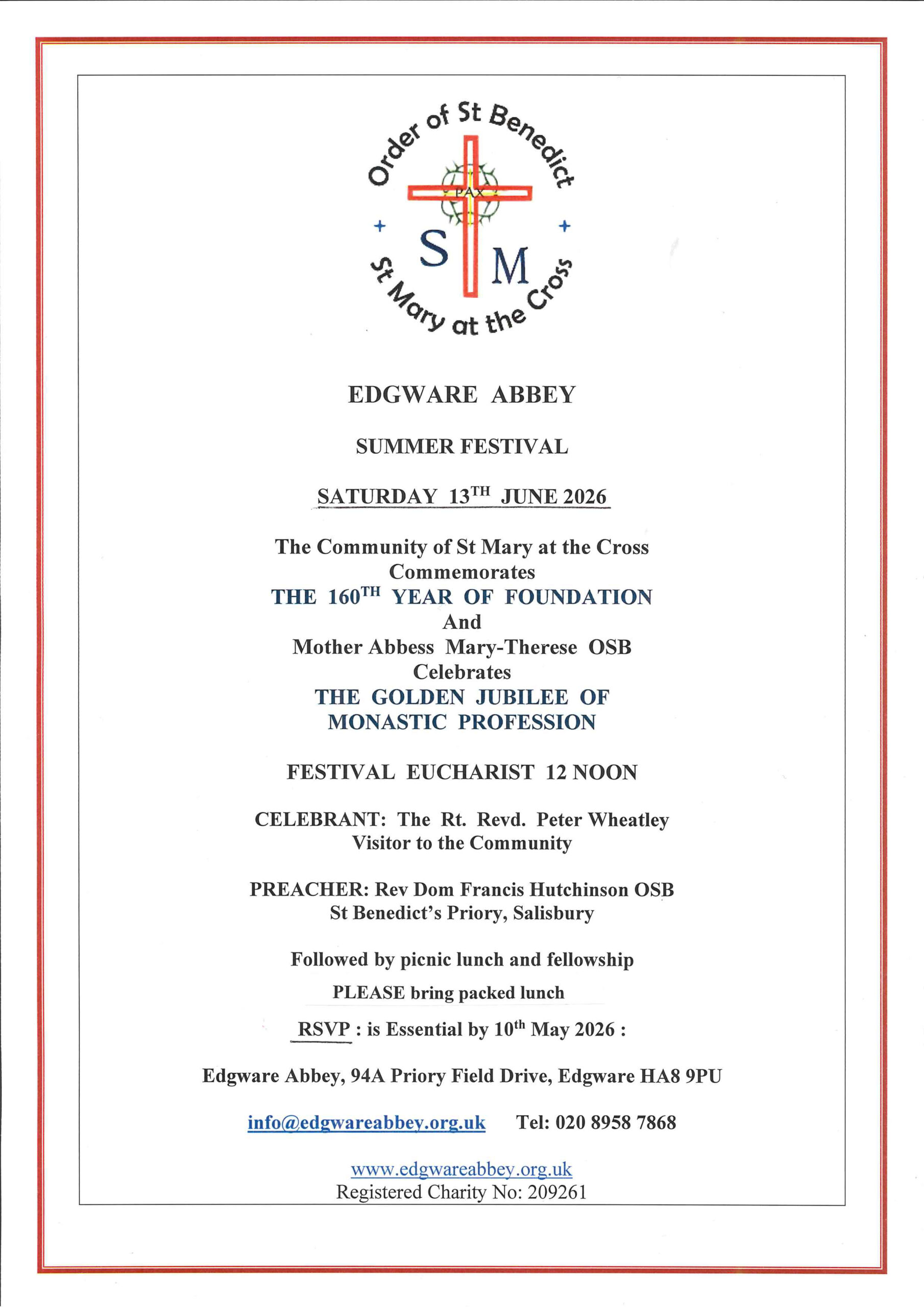 Edgware-Abbey-13th-June-2026-160th-and-50th-Anniversary-Poster